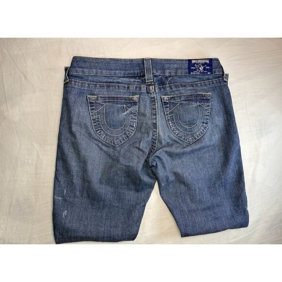 True Religion Dark Wash Denim Skinny Leg Jeans, Size 32 - Picture 3 of 5